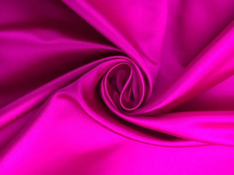 Italian Silk Duchesse Satin Hot Magenta0