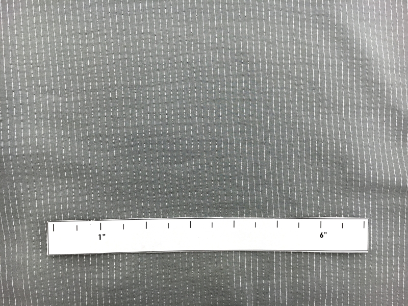 Silver Metallic Striped Silk Chiffon1