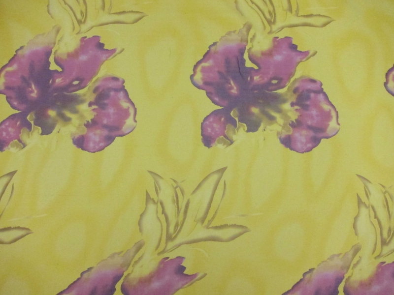 Hand Painted and Printed Silk Crinkle Chiffon1