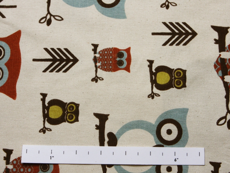 Cotton Canvas Little Owls print1