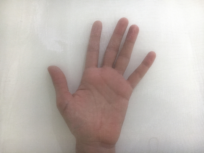 Italian Nylon Blend Mesh in Warm Grey2