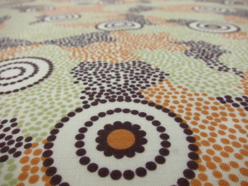 Australian Cotton Print With Aboriginal Motif2
