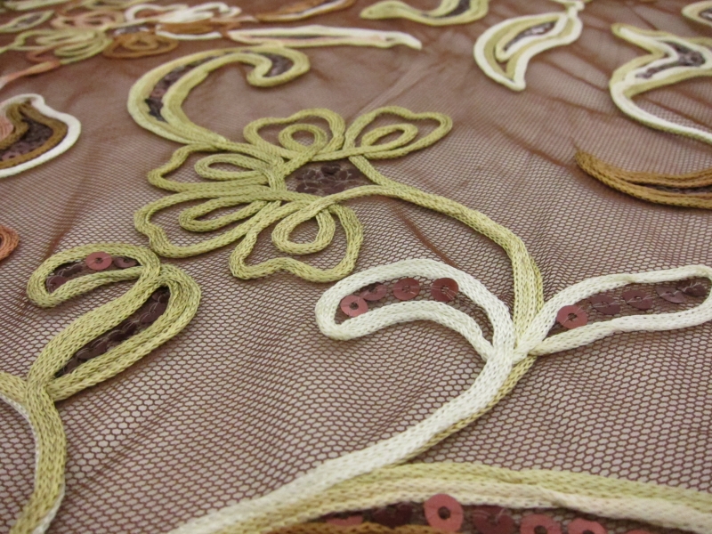 Sequins on Embroidered Stretch Tulle 2