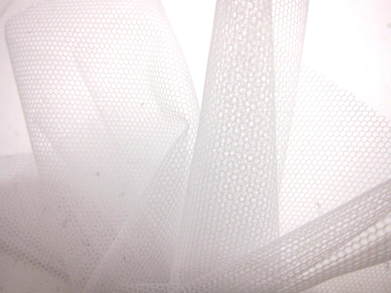 Italian Nylon Tulle in Bianco1