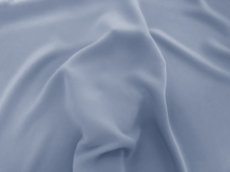 Polyester Powder Crepe De Chine in Ciel Blue2