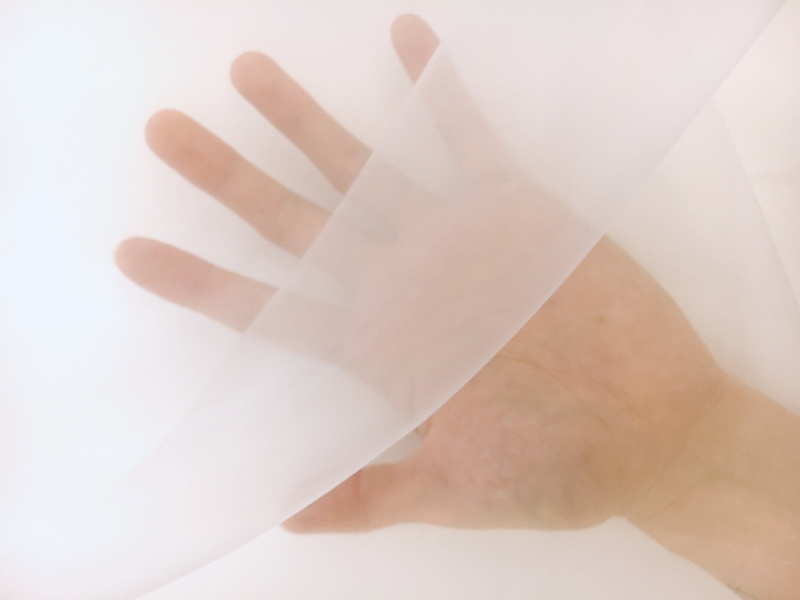 Japanese Polyester Extra Fine Organza in White1