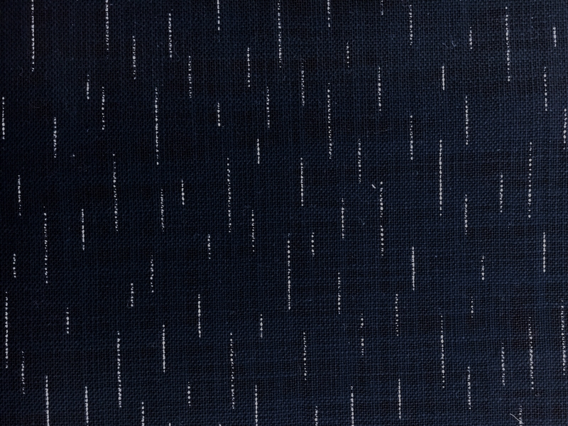 Japanese Printed Midweight Cotton with Small White Lines 0