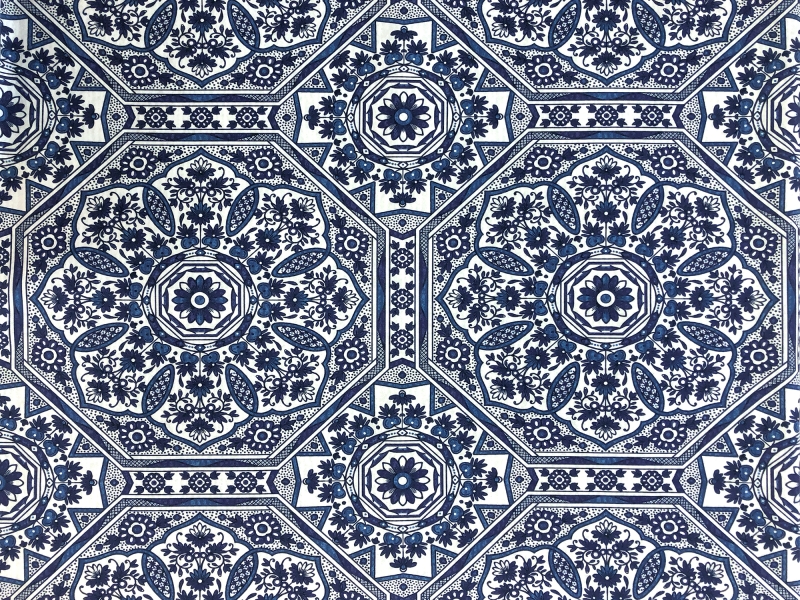 Lightweight Cotton Canvas Arabesque Print0