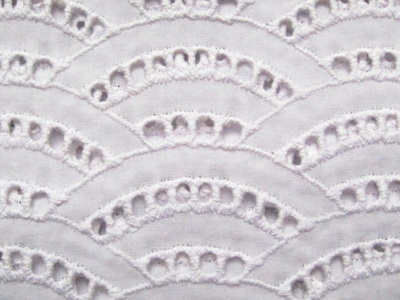 Cotton Eyelet in White2