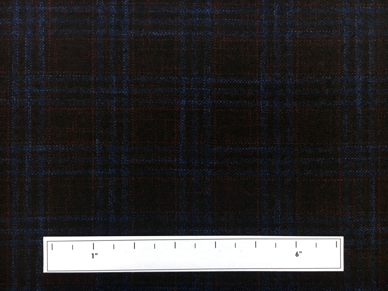 Italian Virgin Wool Bamboo Plaid Suiting3