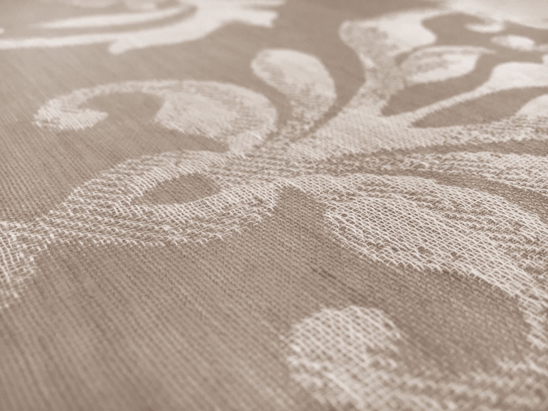 Poly Linen Double Gauze Filigree Damask in Blush4