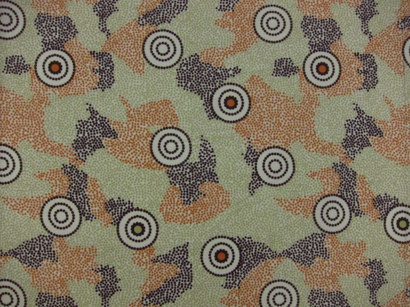Australian Cotton Print With Aboriginal Motif0