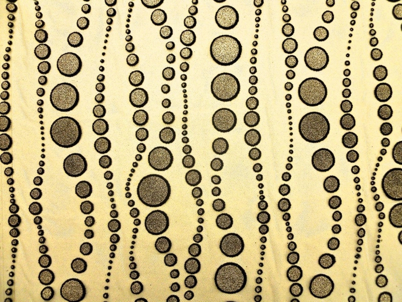 Flocked Metallic Tulle0