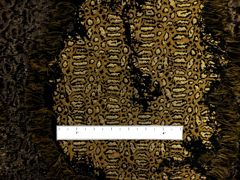 Silk Blend Metallic Cloqué with Large Abstract Shapes1