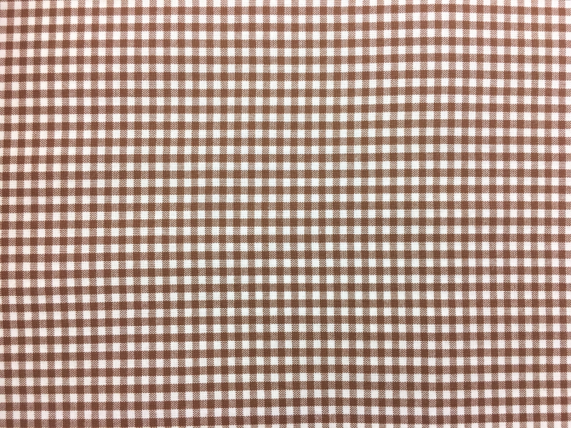 Carolina Cotton Gingham in Chocolate0