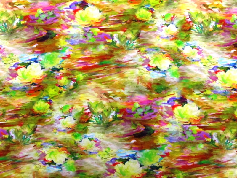 Printed Silk Charmeuse0