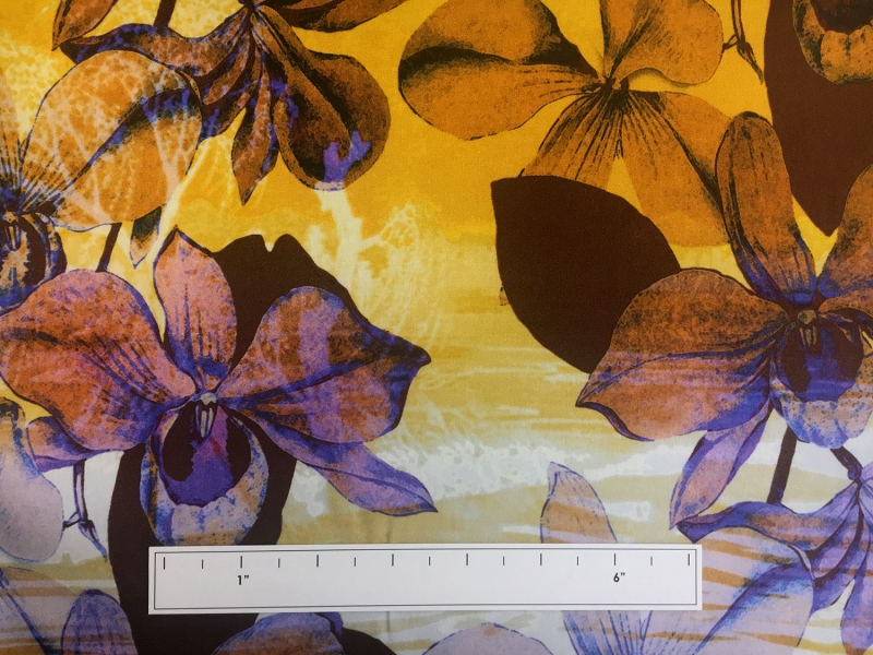 Ratti Italian Cotton Sateen Orchids Print3