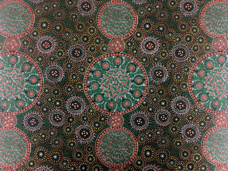 Australian Cotton Print With Aboriginal Motif 0