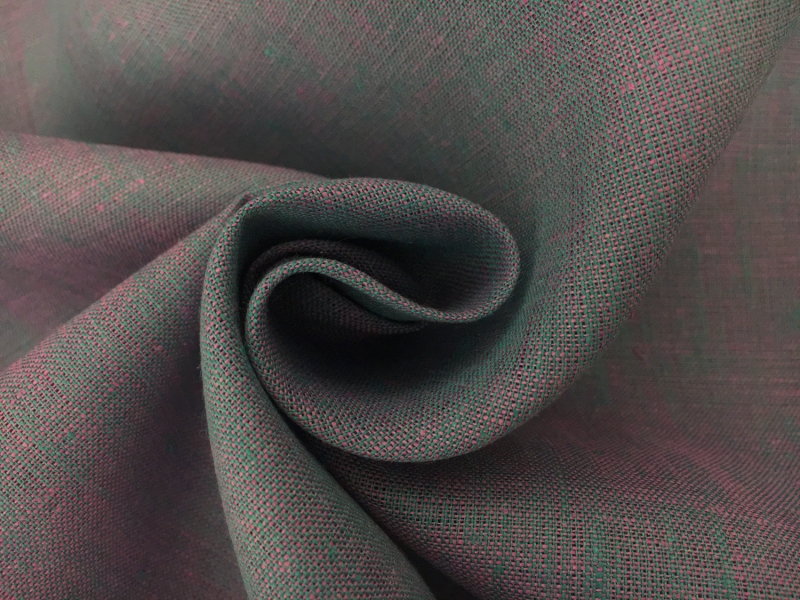 Two Toned Lightweight Linen in Pink Turquoise 1