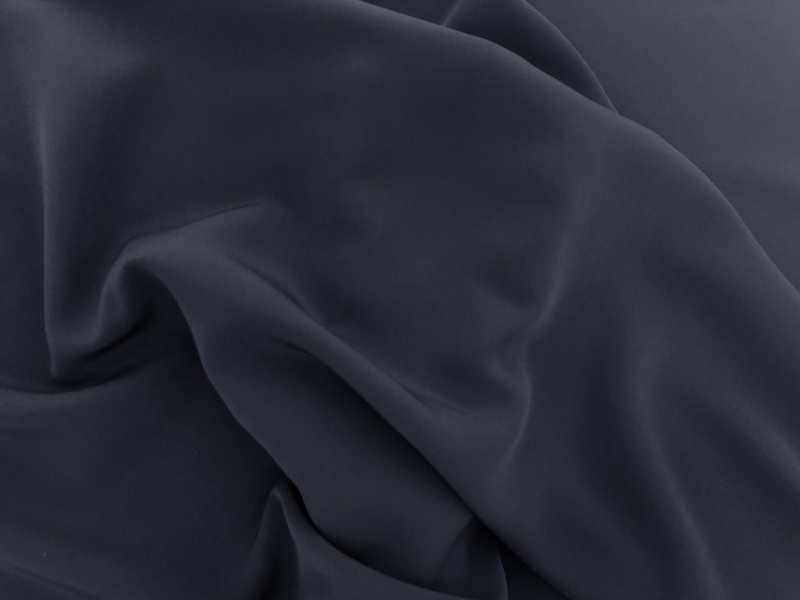 Polyester Powder Crepe De Chine in Navy2