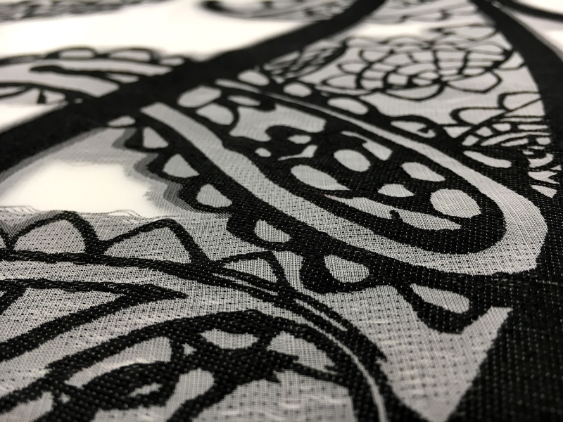 Silk and Viscose Blend Fil Coupé Chiffon with Mixed Paislies3