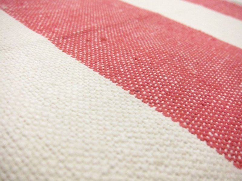 Cotton Upholstery 3" Stripe in Pink And White2