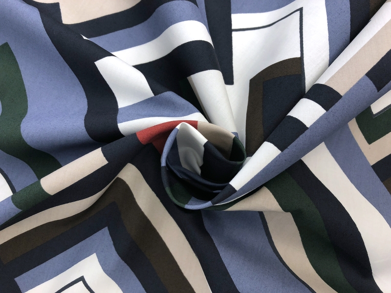 Multicolor Geometric Cotton Lawn Print1