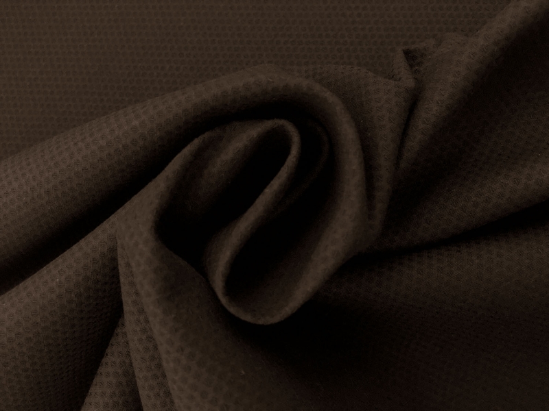 Italian Cotton Lycra Pique in Brown2