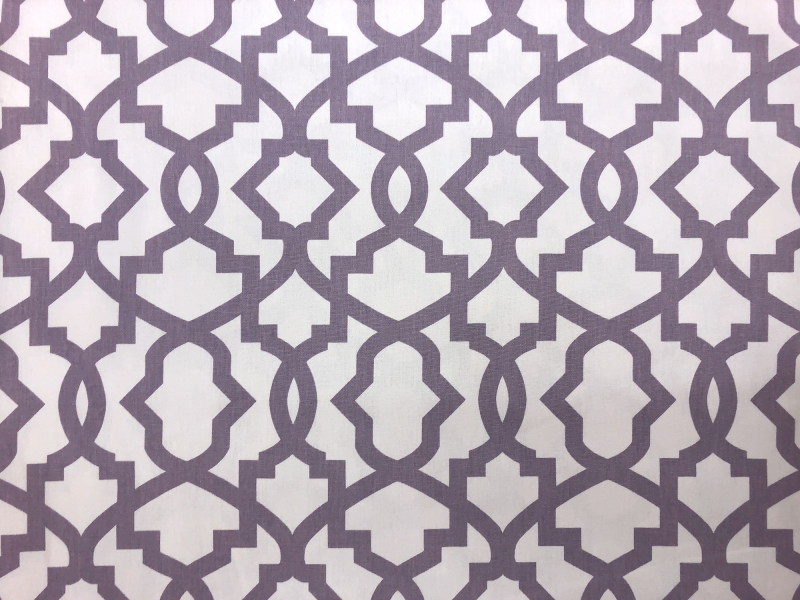 Lilac Imperial Trellis Cotton Canvas Print0