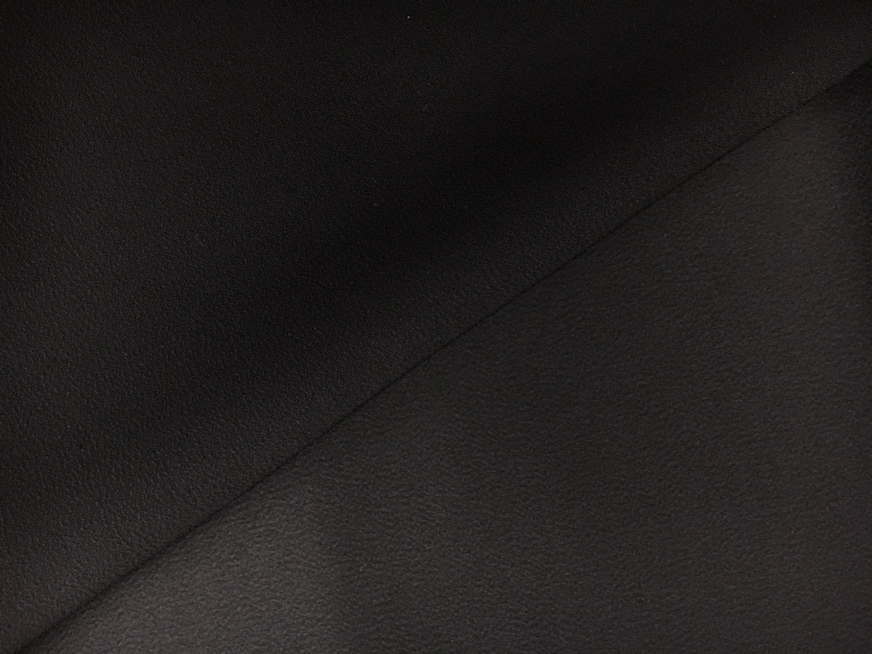 Italian Couture Silk Crepe Back Satin in Black0