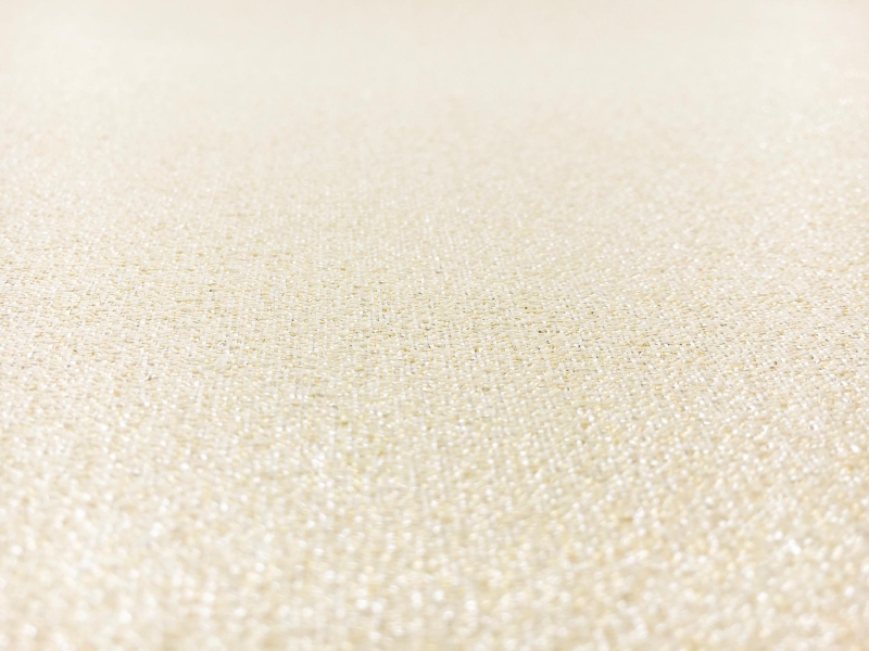 Polyester and Cotton Blend Lamé in White Gold1