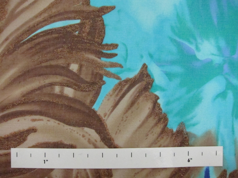 Glitter Printed Silk Chiffon0