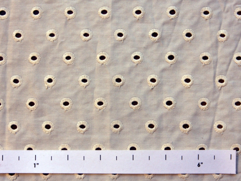 Cotton Eyelet in Cream0