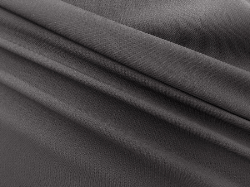Polyester and Spandex Stretch Crepe in Charcoal0
