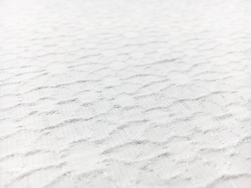 Metallic Acetate Blend Brocade in Silver0