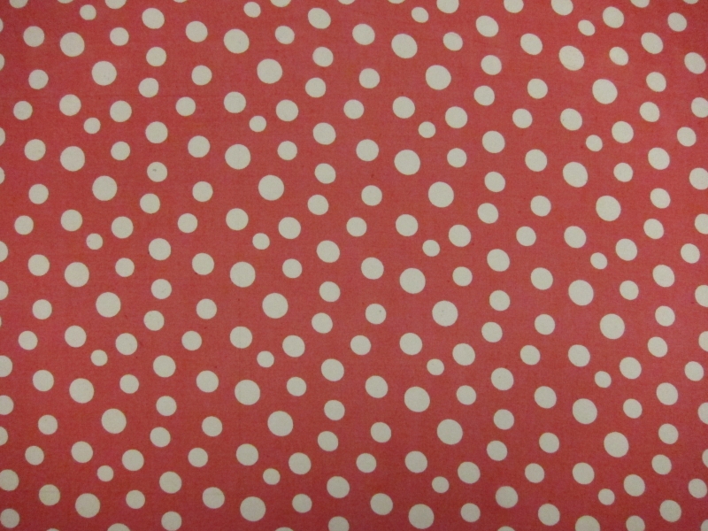 Printed Silk Chiffon in Red and Cream1