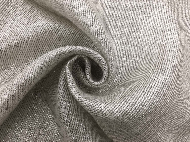 Cotton Lurex Mesh In Silver2