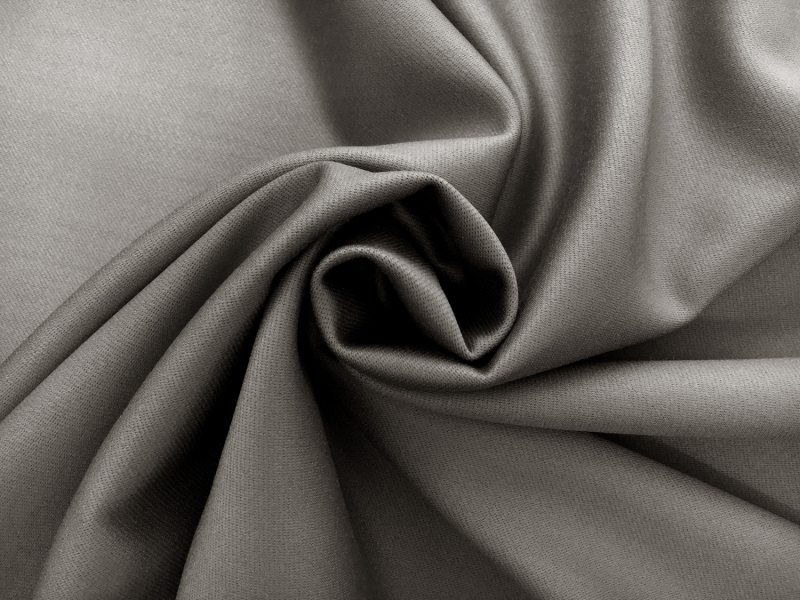Italian Wool Satin Faille in Stone Grey1
