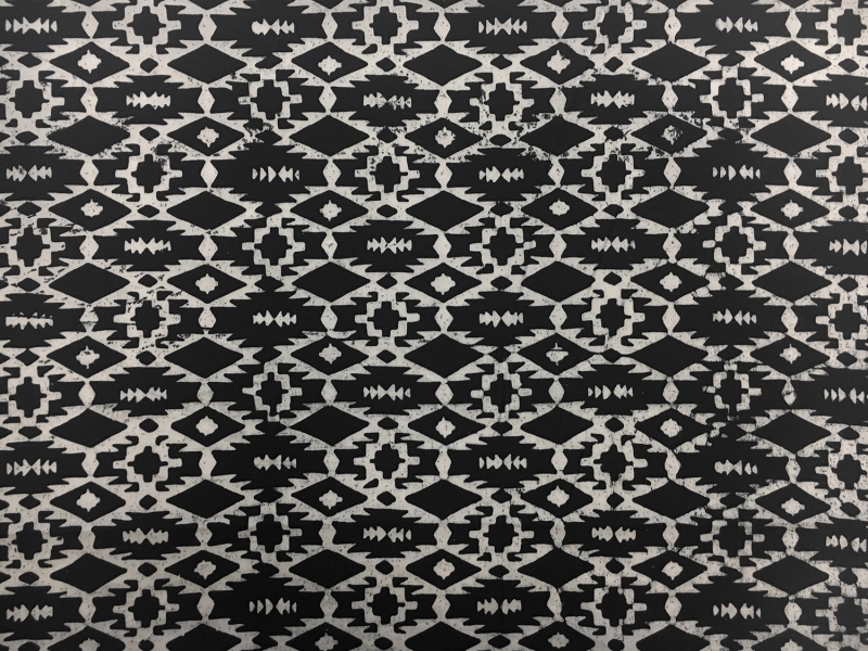 Cotton Batik in Black and White0