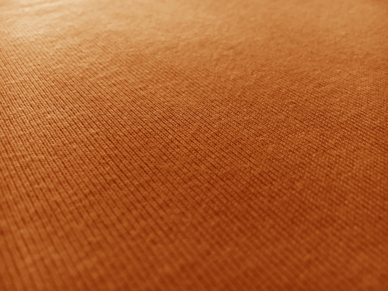 Japanese Cotton Tubular Rib Knit in Pumpkin0