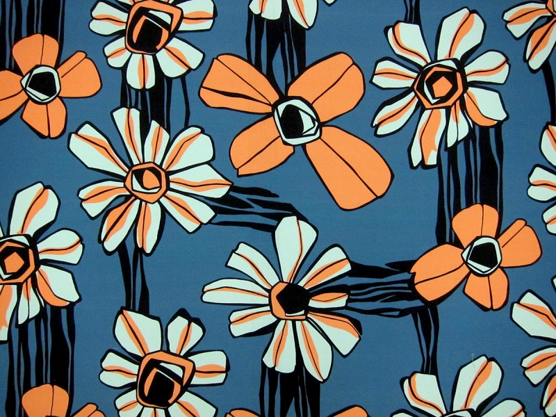 Printed Silk Mikado0