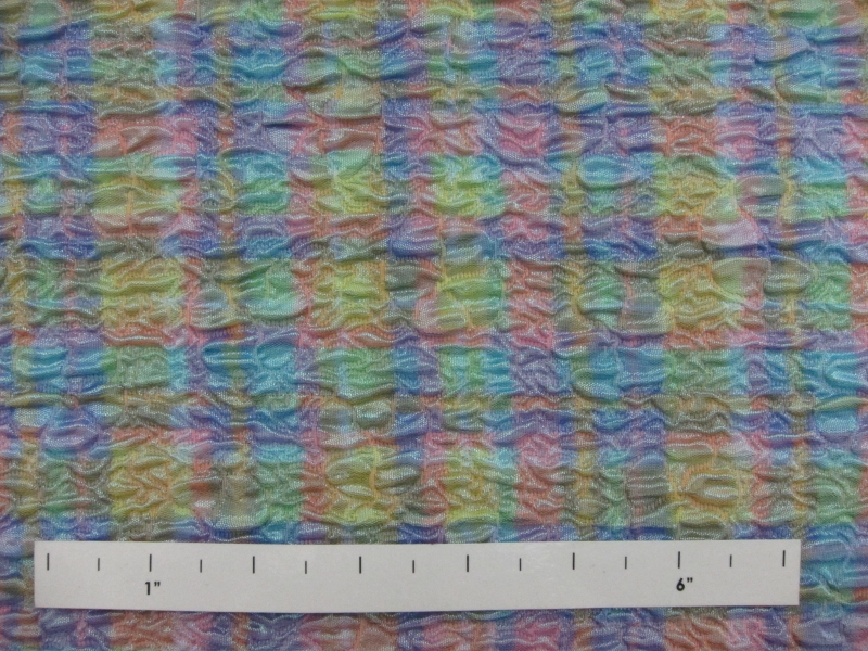 Plaid Poly Rayon Cloqué0