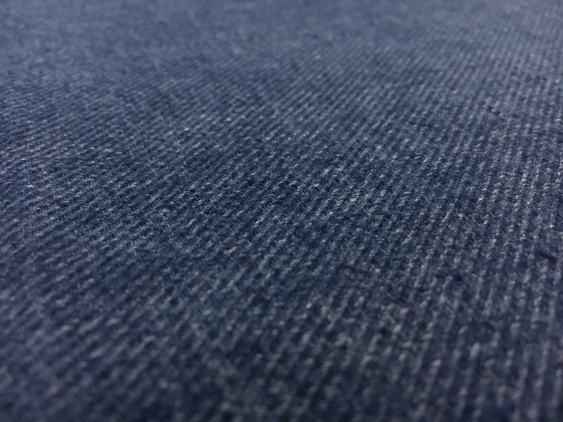 Poly Cotton Linen Blend Twill in Indigo2