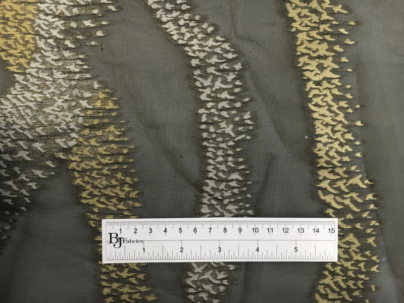 Silk Organza with Metallic Fil Coupé 1