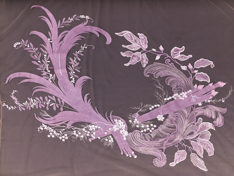 Metallic Embroidered Tulle Panel0