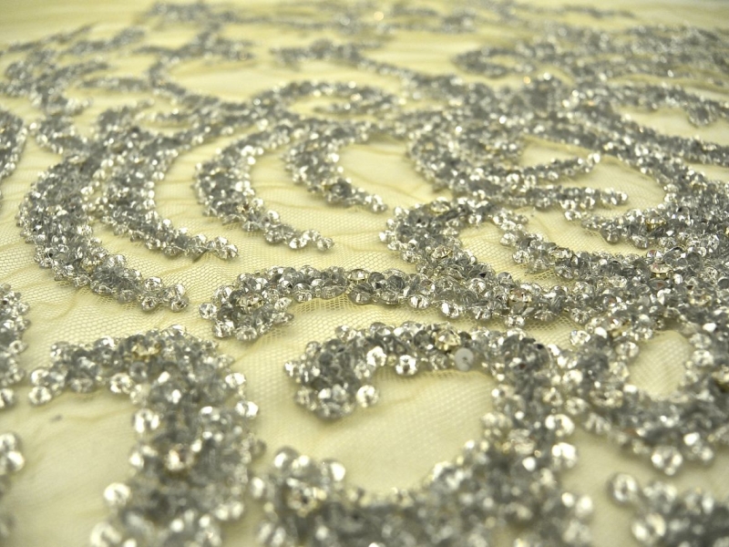 Catherine Crystal Embroidered tulle bodice2