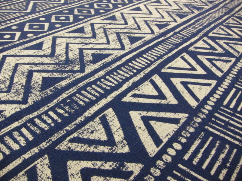 Cotton Blend Upholstery Geometric Print2