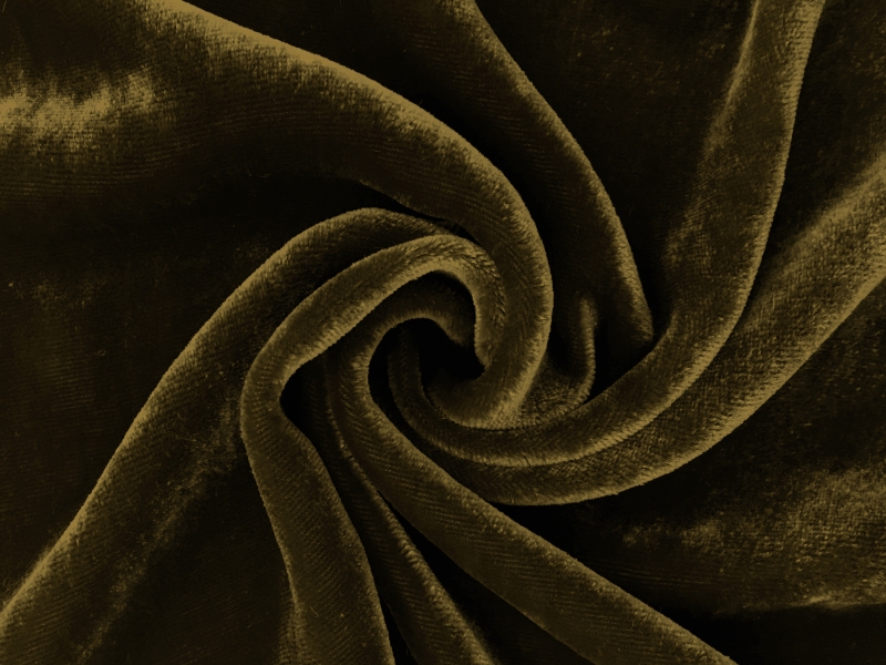 Silk and Rayon Velvet in Dark Olive0