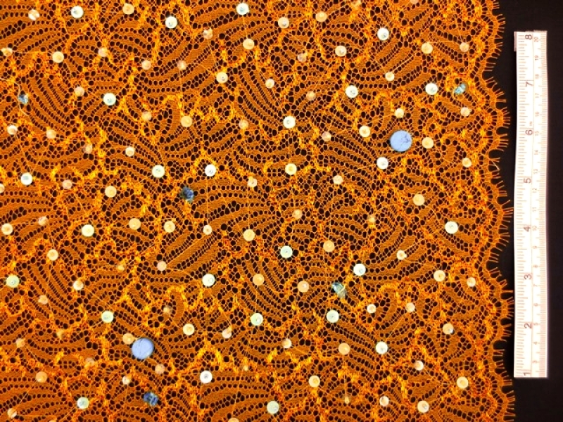 Beaded Metallic Chantilly Lace0