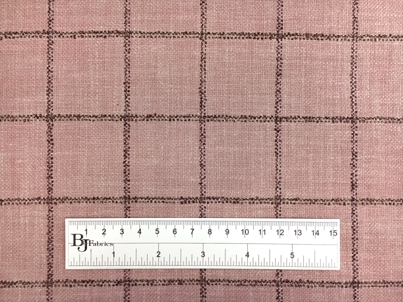 Italian Silk Linen Wool Blend Window Pane in Blush3
